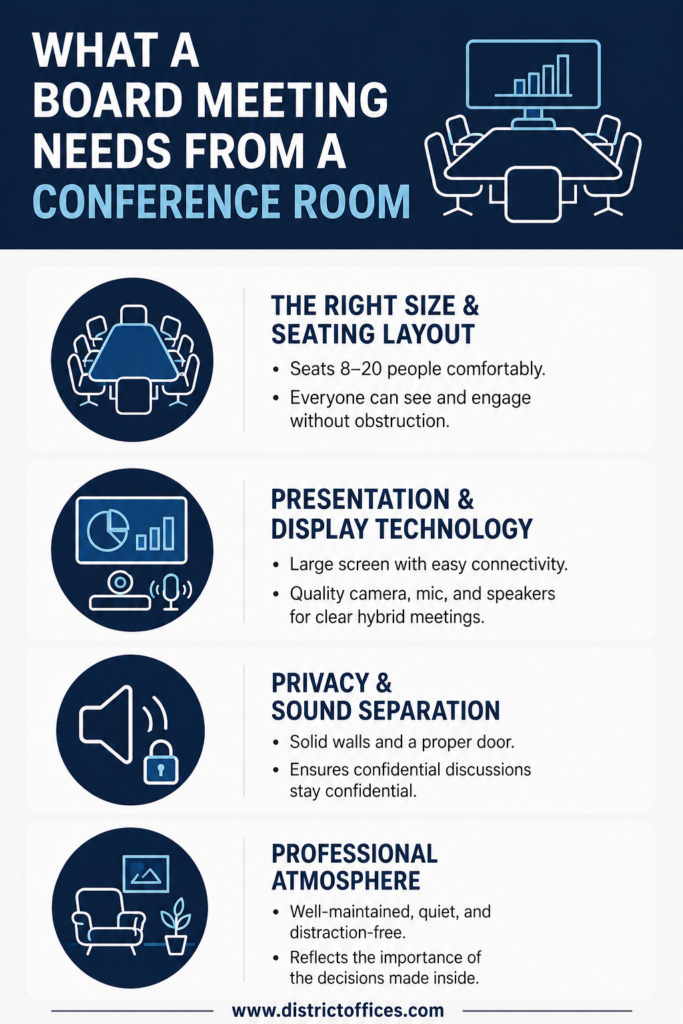 What a Board Meeting Needs from a Conference Room